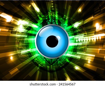 colorful Light Abstract Technology background for computer graphic website and internet, circuit board. blue eye
