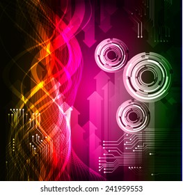 colorful Light Abstract Technology background set for computer graphic website internet and business. text box. Brochure. card. wave. 