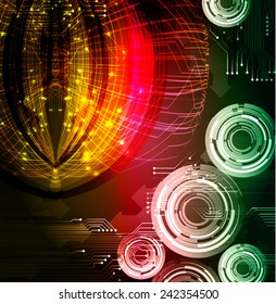 colorful Light Abstract Technology background set for computer graphic website internet and business