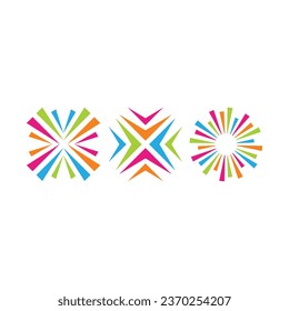 Colorful Light Beams Vector Icon
