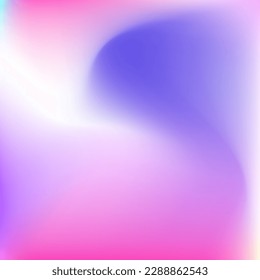 Colorful Light Dynamic Curve Blurry Texture. Bright Neon Vibrant Cold Water Background. Blurred Sky Color Pastel Wavy Gradient Background. Liquid Pink Multicolor Fluid Vivid Swirl Gradient Mesh.
