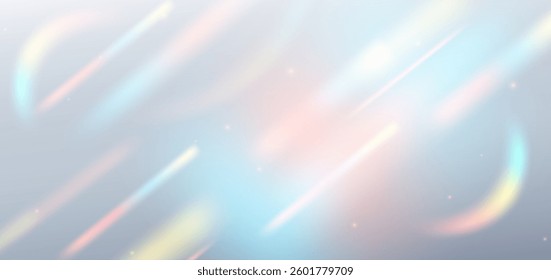 Colorful light effect transparent on grey backgrond. Vector illustration