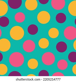 Colorful Light Endless Background With Decorative Ethnic Elements Seamless Pattern With Hand Drawn Fancy Circle. 