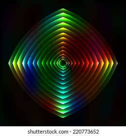 Colorful light figure abstract background - vector astral psychedelic background
