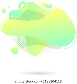 Colorful light green background. Geometric abstract elements. Dynamic colored shapes and lines. Smooth forms of banners. Copy space for ad, logos. Design, flyer, presentation, vector illustration