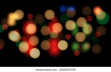 colorful light particles bokeh effect background