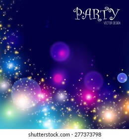 Colorful light party background. Vector illustration