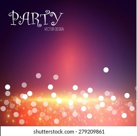 Colorful light party background. Vector illustration