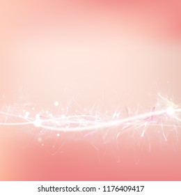 Colorful light pink smooth light lines background. Vector illustration, eps 10, contains transparencies.