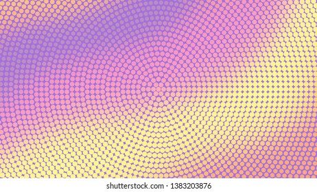 Colorful light retro comic pop art background with halftone dots design, vector illustration template