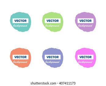 Colorful light round paint stains, for your text, set isolated illustration background vector 