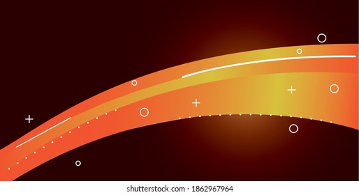 colorful light trail in yellow background vector illustration design