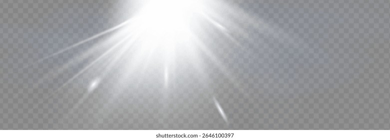 Colorful Light Trails, Long Time Exposure Motion Blur Effect. Vector Illustration.