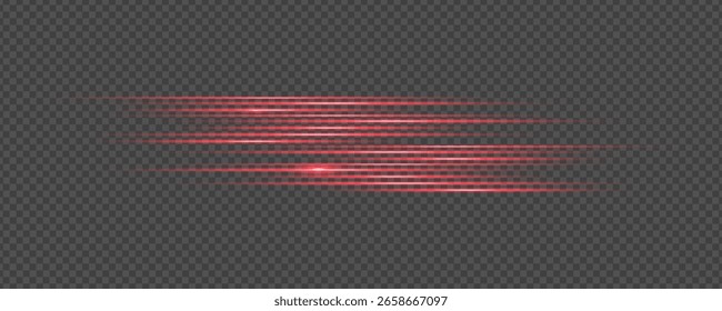 Trilhas de luz coloridas, exposição prolongada efeito de desfoque de movimento. Linhas de luzes de néon vermelhas e azuis brilhantes. Efeito especial azul vermelho, linha de polícia de velocidade. Magia de mover linhas rápidas. Ilustração de vetor