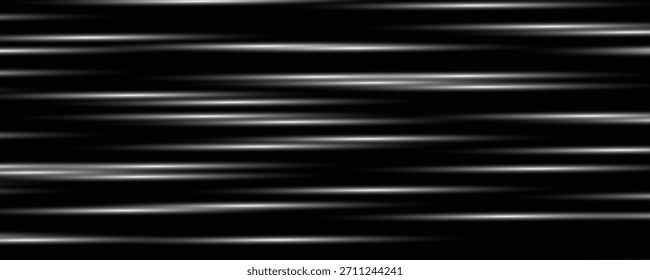 Trilhas de luz coloridas, exposição prolongada efeito de desfoque de movimento. Linhas de luzes de néon vermelhas e azuis brilhantes. Efeito especial azul vermelho, linha de polícia de velocidade. Magia de mover linhas rápidas. Ilustração de vetor