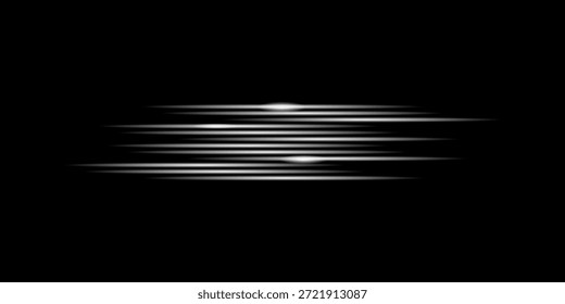 Senderos de luz coloridos, efecto de desenfoque de movimiento de exposición de largo tiempo. Líneas de luces de neón brillantes rojas y azules. Efecto especial rojo azul, línea de policía de velocidad. Magia de mover líneas rápidas. Ilustración vectorial