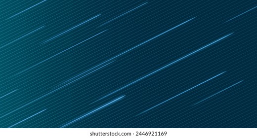 Coloridos rastros de luz con efecto de movimiento. Ilustración vectorial del efecto de luz de alta velocidad sobre fondo negro.