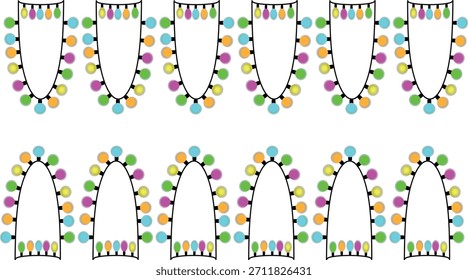 Colorful light vector set illustration