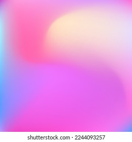 Colorful Light Vibrant Vivid Cold Gradient Background. Blurred Sky Color Dynamic Curve Swirl Gradient Mesh. Wavy Neon Fluid Liquid Design Pic. Pastel Bright Multicolor Water Pink Background.