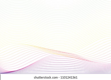 colorful light waves line bright abstract pattern wallpaper on white background, graphic abstract pattern rainbow line color background (vector)
