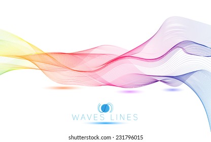 colorful light waves line bright abstract pattern illustration vector eps10