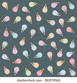 Colorful Lightbulb Pattern Vectors