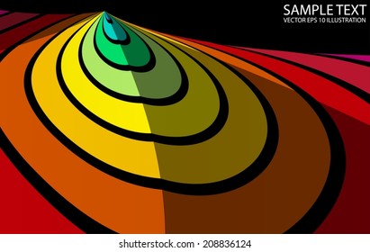 Colorful lighted rainbow background illustration - Vector colorful striped background  template