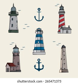 colorful lighthouse
