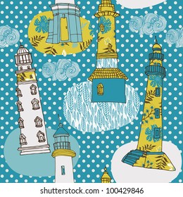 colorful lighthouses