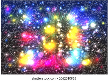 Colorful lights background abstract - vector