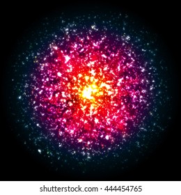 Colorful lights background. Vector explosions.