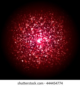 Colorful lights background. Vector explosions.