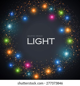 Colorful lights background. Vector illustration