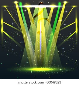 colorful lights in a concert stage
