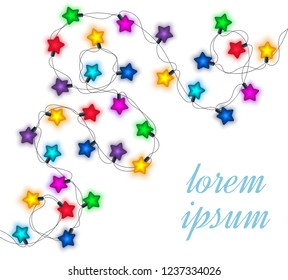 Colorful lights isolated on white background. Design elements for you. Vector illustration.