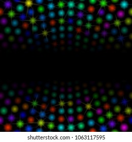 colorful lights on dark background
