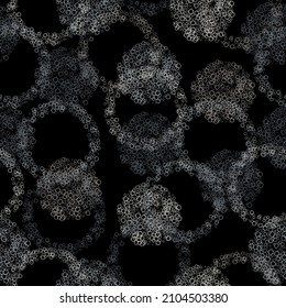 Colorful lights seamless background. Abstract watercolour background with colorful circles on black. 