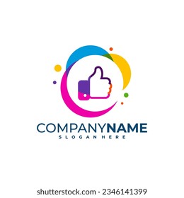 Colorful Like logo design vector. Good logo design template concept