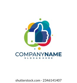 Colorful Like logo design vector. Good logo design template concept