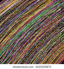 Colorful line abstract background, Vector Graphic with Wavy Lines in Bright Colors