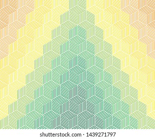 Colorful line abstract polygon shape design