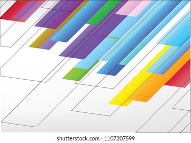 Colorful Line background Art Vector Design