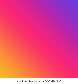 Colorful line background. Inspired by instagram new logo 2016. Simulated gradient using colored lines. Modern colors backdrop template. Vector illustration EPS 10.