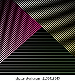 Colorful line and black background