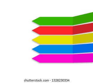 Colorful line chart vector design. Banner colorful art.