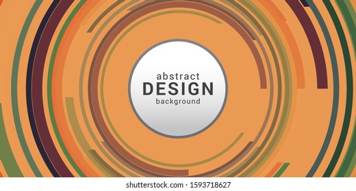 Colorful line circle background abstract illustration vector