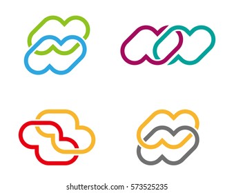 Colorful line cross. Design vector logo template. "Z", "N", letters icon set. You can use in the commerce, traffic, financial, medical and communication concept of pattern. 