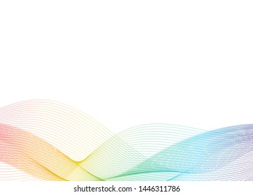Colorful line curve wave concept abstract background design vector illustration.