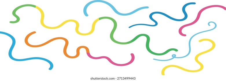 colorful line of different colored lines
