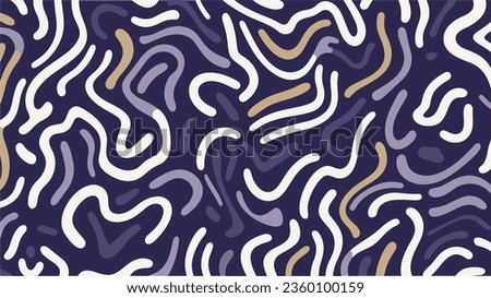Colorful line doodle. Creative minimalist style art background collection, trendy design with basic shapes. Modern abstract color backdrop.